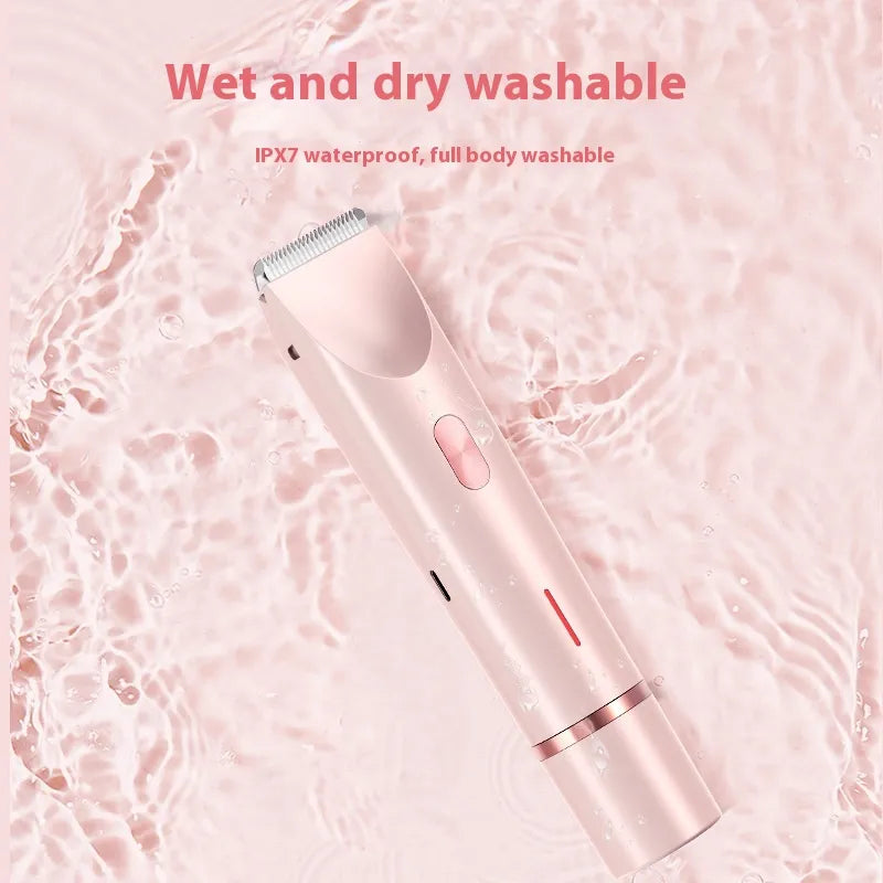 2-in-1 Women's Razor: Wet/Dry Trimmer