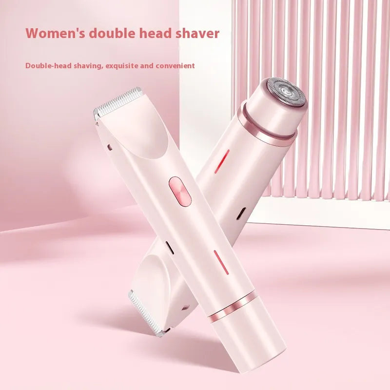 2-in-1 Women's Razor: Wet/Dry Trimmer